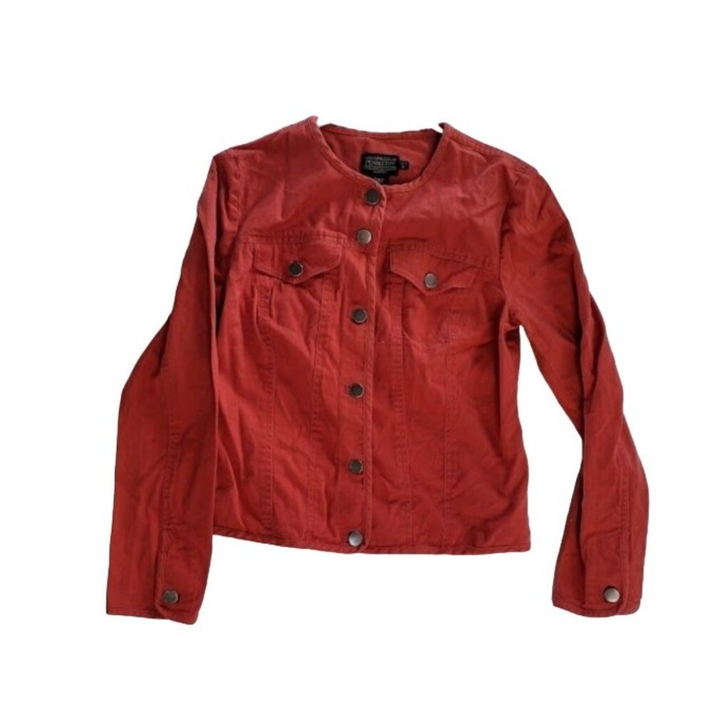 Pendleton Women's Denim Red Size P/S Crop Jacket … - image 4